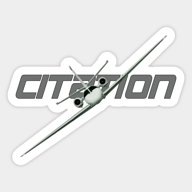 Citaton Front in Flight Sticker by Caravele